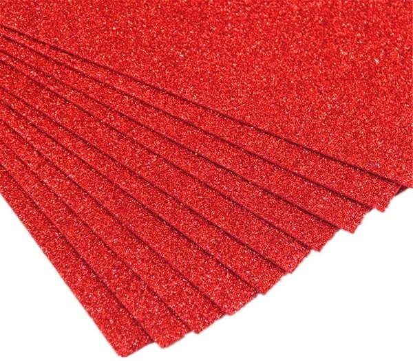 Glitter Foam Sheets A4 Red Colour - 1pc
