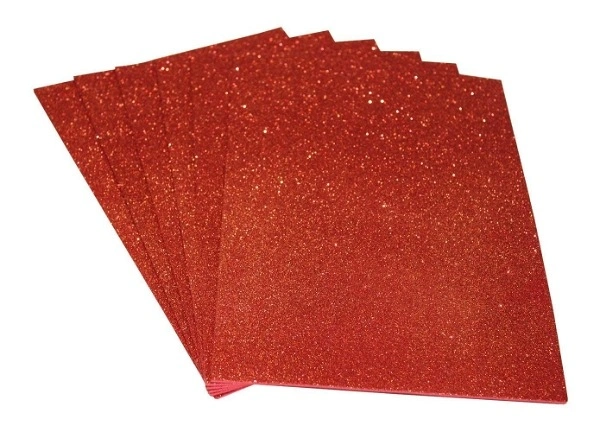 Glitter Foam Sheets A4 Red Colour - 1pc
