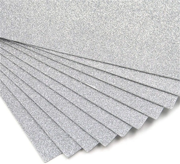 Glitter Foam Sheets A4 Silver Colour 1pc - 1pc