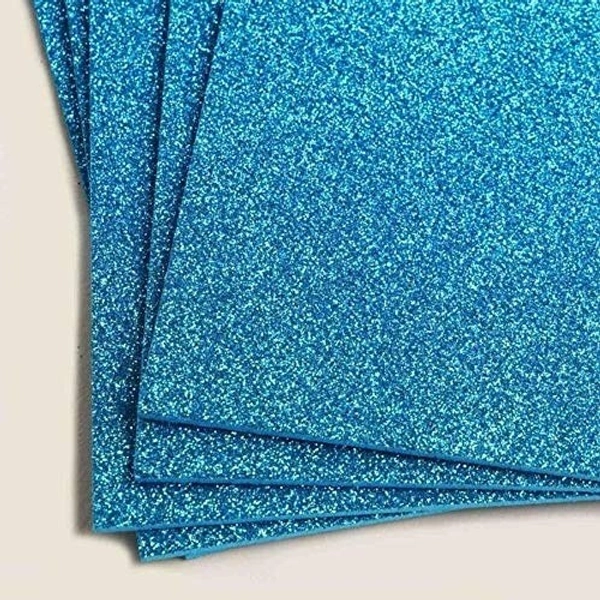 Glitter Foam Sheets Light Blue Colour - 1pc