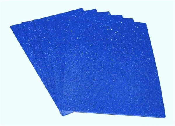 Glitter Foam Sheets Blue Colour - 1pc
