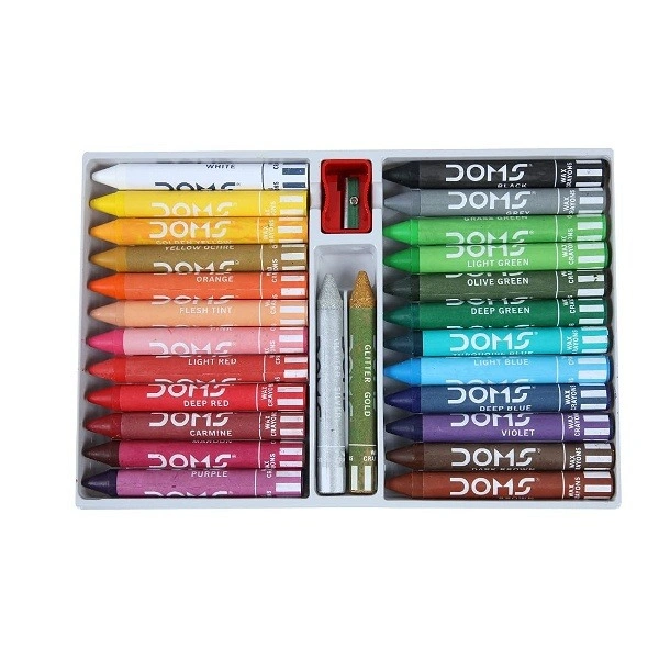 Doms Jumbo Wax Crayons- 24 Shades, Multicolor - 1PC