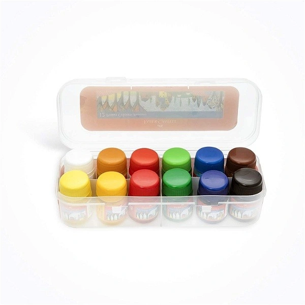 Faber-Castell Poster Color Plastic Box -Pack Of 12 (Assorted) - 