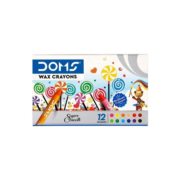 DOMS Wax Crayons 12 Shades Box Small - 1PC