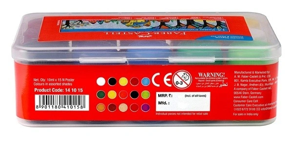 Faber-Castell Poster Color Plastic Box - Pack Of 15 (Assorted)
