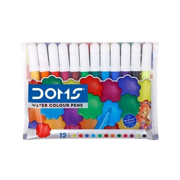 DOMS Sketch Max Non-Toxic Jumbo Sketch Pen Set with Plastic Carry Case (12  Assorted Shades x 2 Set)