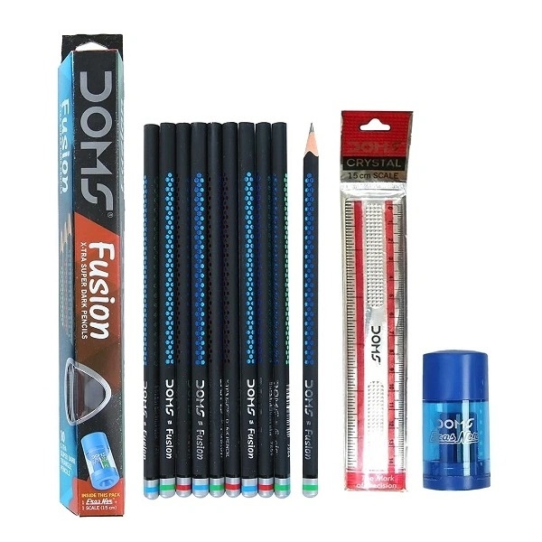 DOMS Fusion X-Tra Super Dark Pencils (Pack Of 10