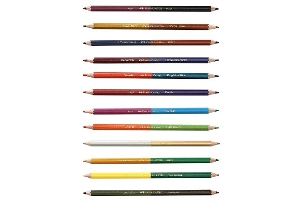 Faber - Castell Bi Colour Pencils - Pack Of 12 (24 Colours)
