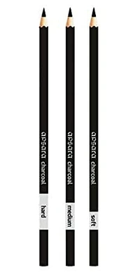 	 Apsara Charcoal Pencil (3 Pencils Pack) - 1PC