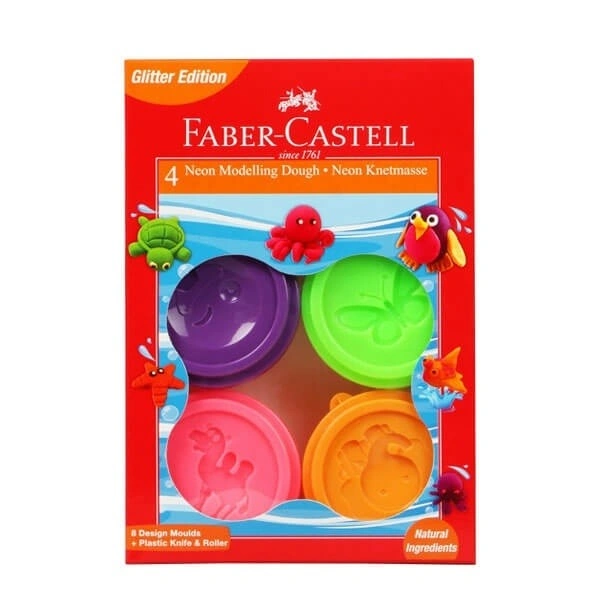FABER Castell Clay Doug 4 COLOURS 200g
