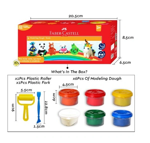 FABER Castell Clay Doug 6 COLOURS 300g