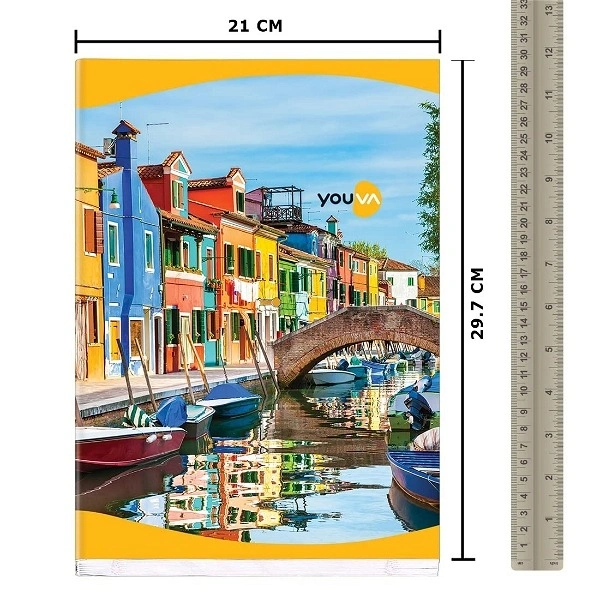 Youva |Single Line| A4 Size - 388pg 21 Cm X 29.7 Cm| 388 Pages A4 Note Book - 388pg, 1pc