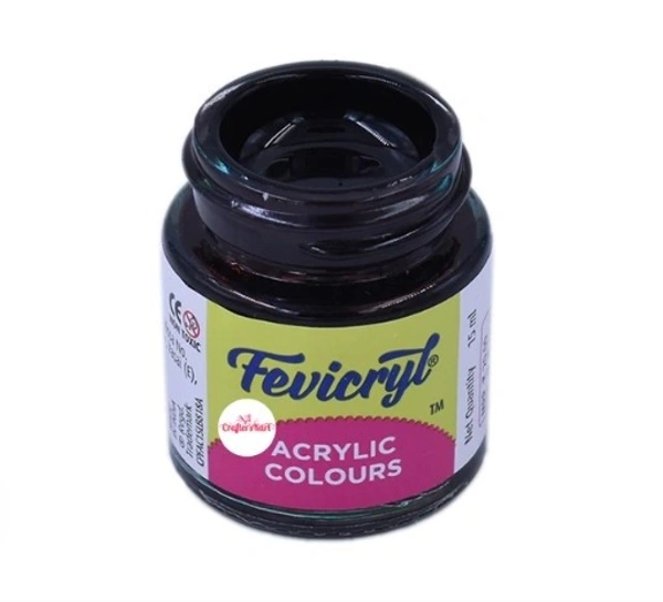 Fevicryl Acrylic Black 02 Colour- 15 ML - 1pc