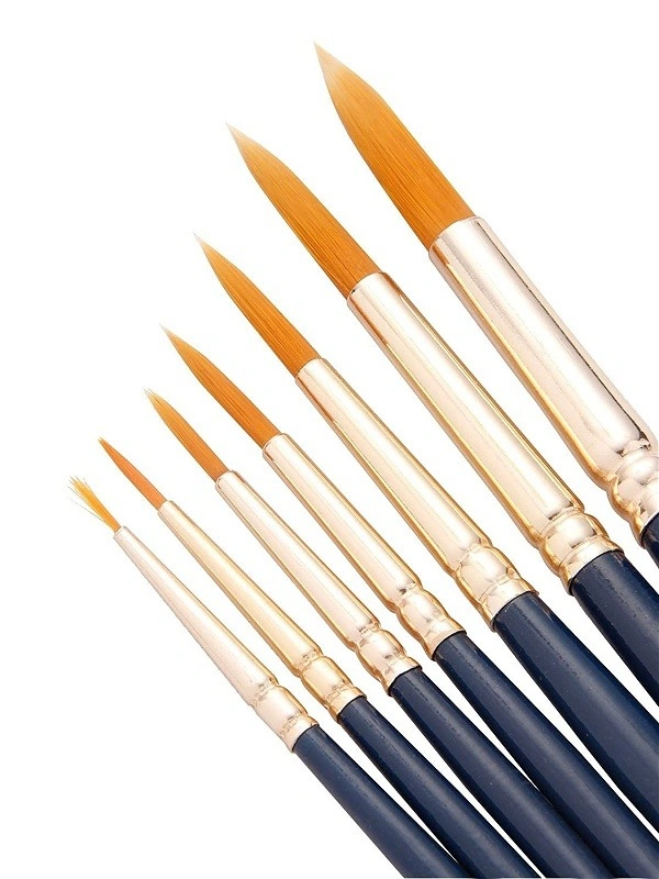 Faber-Castell Paint Brush Set - Round, Pack Of 7 (Navy Blue) - 1pc