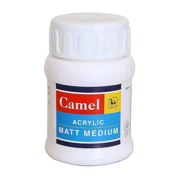 Camel Acrylic Medium , Matte Finish 100ml, White.