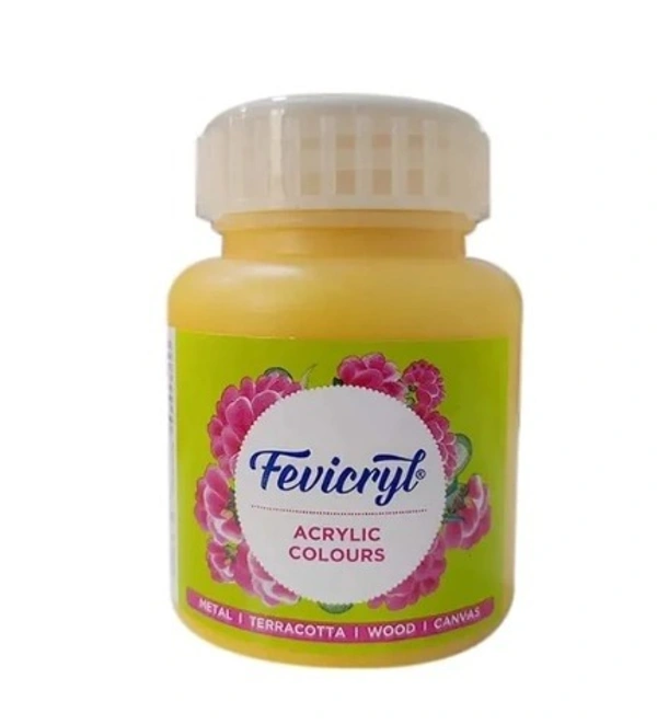 Fevicryl Golden Yellow 09 Acrylic Colours 100ml Pidilite