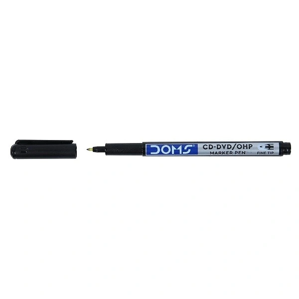 DOMS Non-Toxic CD-DVD/OHP Marker Pen - BLACK, 1PC