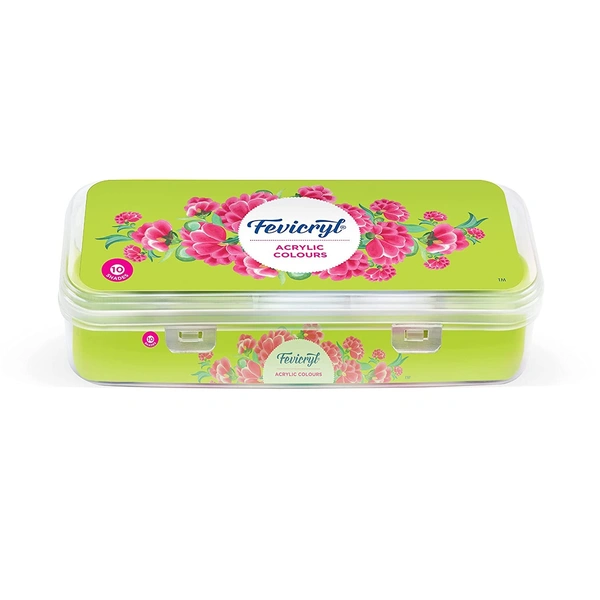  Fevicryl Acrylic Colours Sunflower Kit (10 Colors x 15 ml) - 1pc