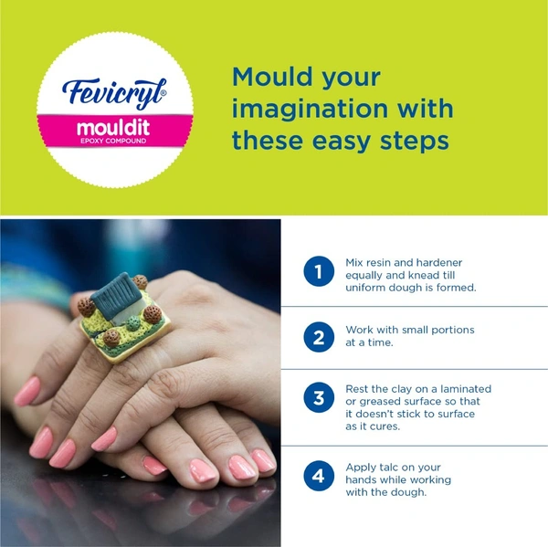 Fevicryl Mould It, 900 g, Clay Set for Modelling and Sculpting, Air Dry Clay for Art and Craft, Gift for Artists, Students, Children