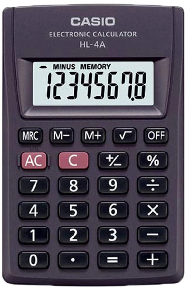 Casio HL-4A Portable Calculator, Extra Small Size