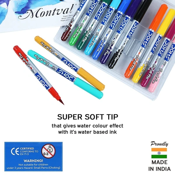 DOMS 14 Shades Brush Pens Box Pack