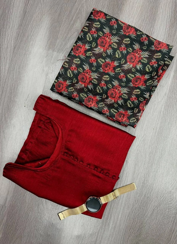 Pakistani Kurta - Maroon, M-38