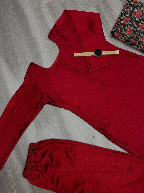 Pakistani Kurta - Maroon, M-38
