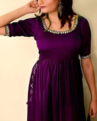 Cut Work - wine, XXXL-46