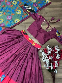 Kalamkari Lehenga Choli - Night Shadz, XL UP TO XXL