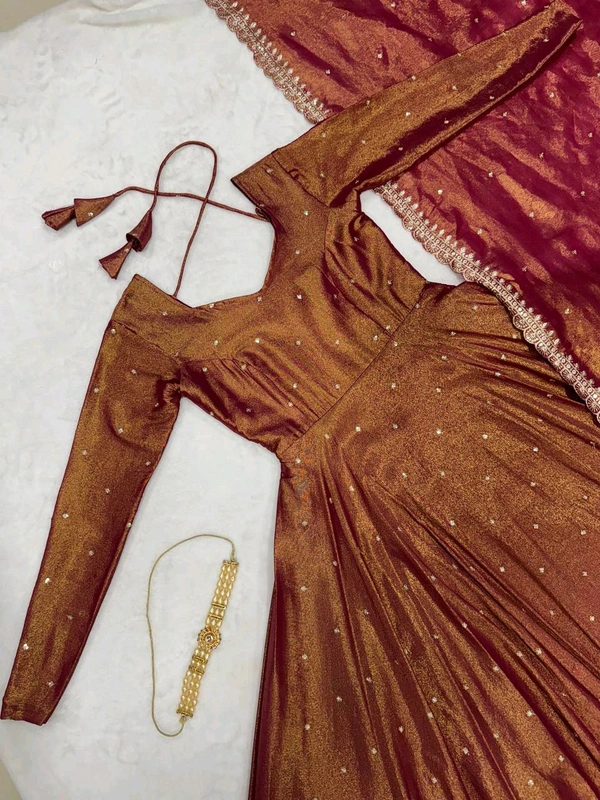 Tissu Gown - Brown, S-36