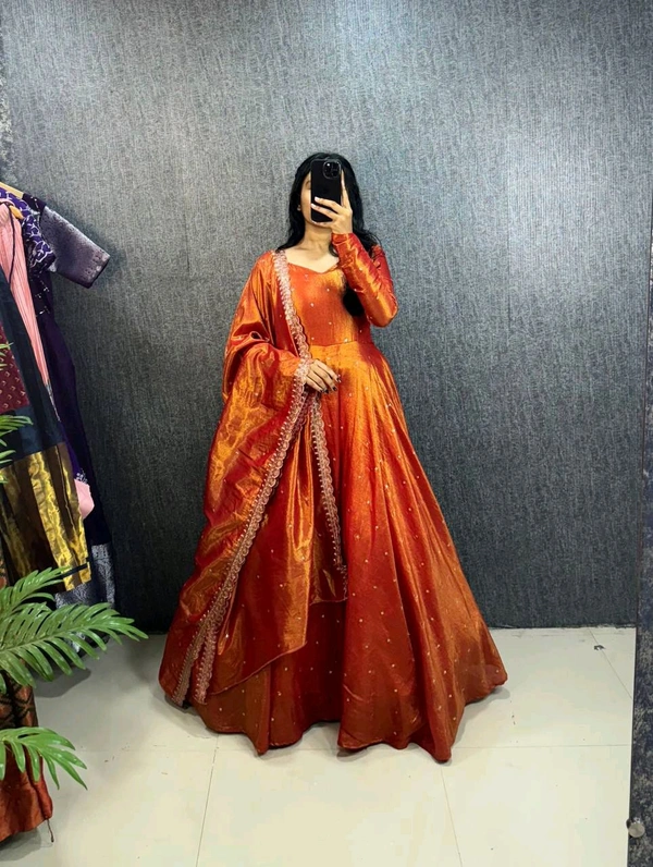 Tissu Gown - orange, M-38