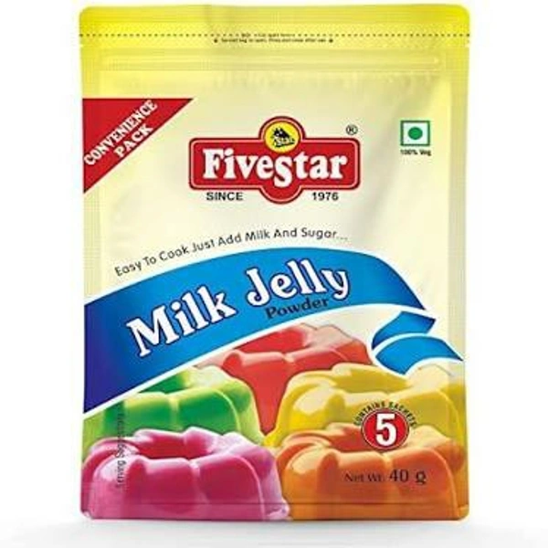 Five Star Milk Jelly powder 5 flavour (Pansari Shop)   - 40gm
