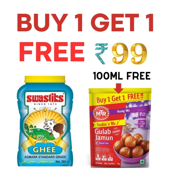 Swastik Ghee (Pansari) - 100ml (Free Jamun 75₹)