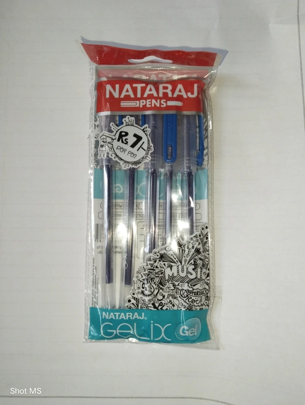 Natraj Gelix Gel Pen - 5 Piece 