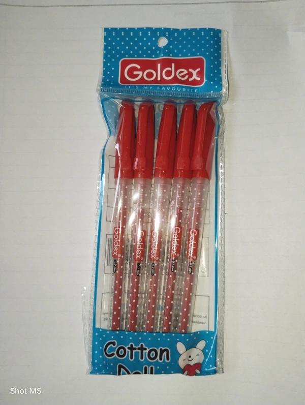 Goldex Cotton Doll Ball Pen - 5 Piece 
