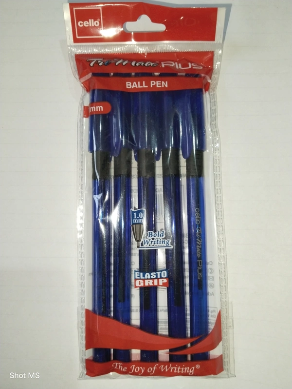 Cello Tri-mate Plus Ball Pen - 5 Piece