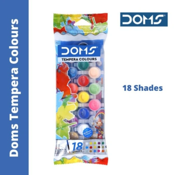 Doms Tempera Water Colour -18 Shades 