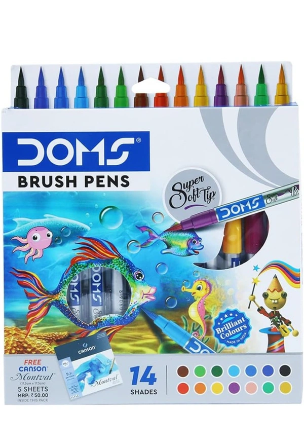 DOMS 14 Shades Brush Pen 