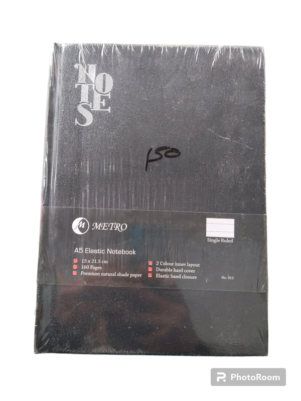 Metro A5 Elastic Diary With Hard Cover 