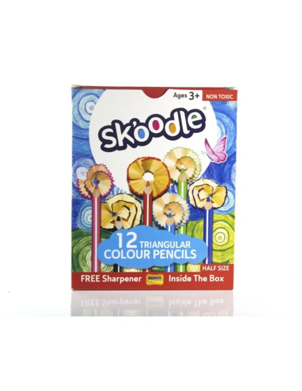 Skoodle 12 Shade Triangular Colour Pencils 