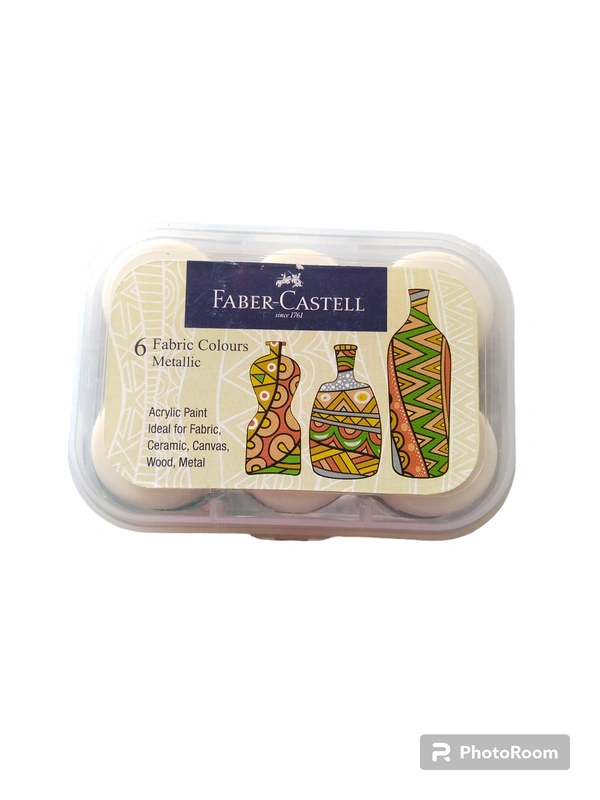 FABER CASTELL 6 Shades Fabric Colours Metallic 