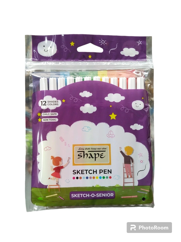 Shape Sketch Pen - 12 Shades 