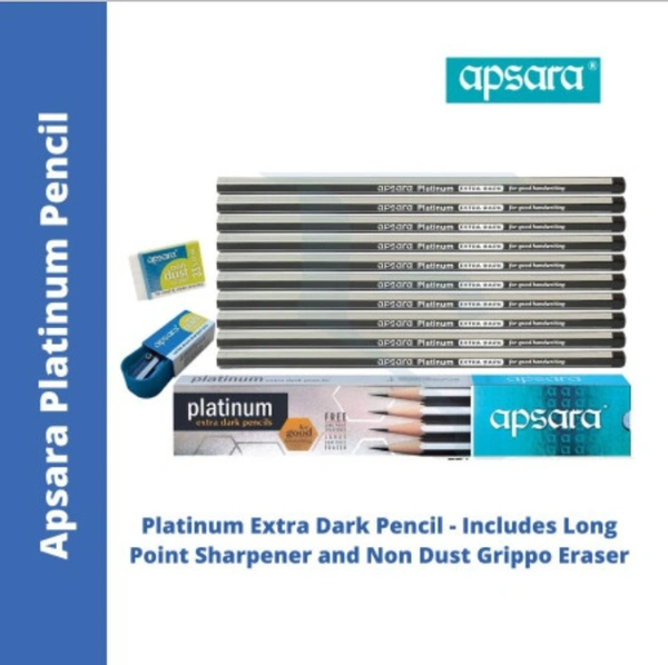 Apsara Platinum Extra Dark Pencil Pack Of 10