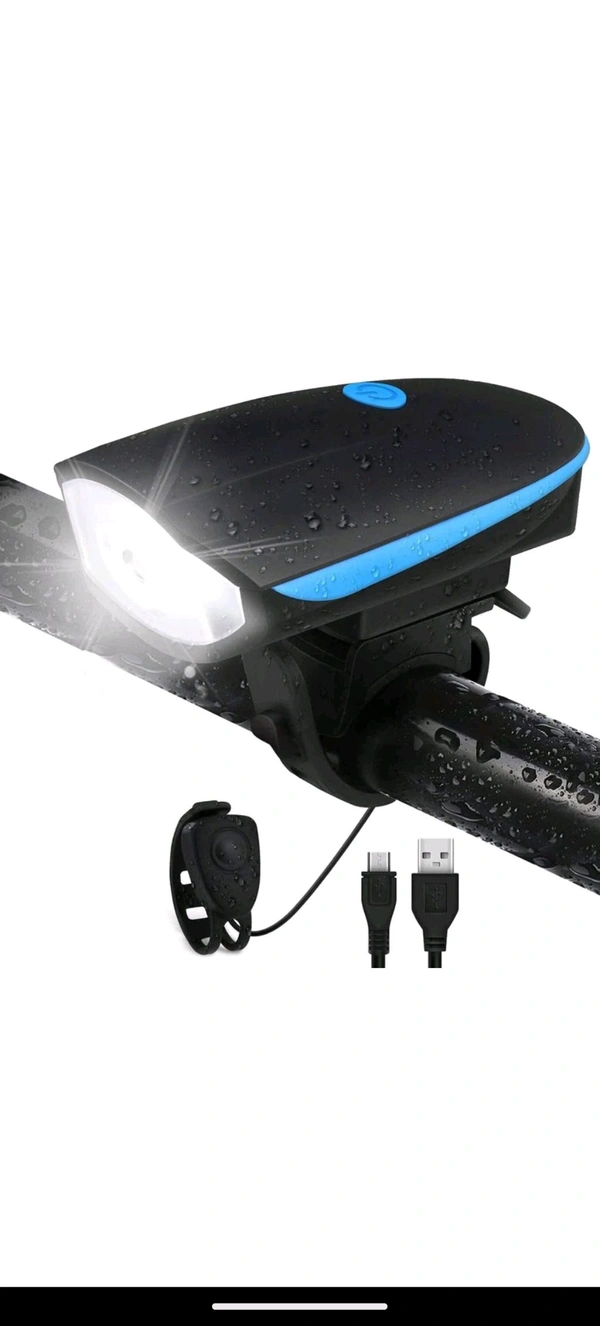 ALYV 2-in-1 Rechargeable - Cycle Light and Horn(140 dB) | Bicycle Lights Rechargeable Waterproof Cycle Light with Horn | 5 Sound Modes | USB Charging