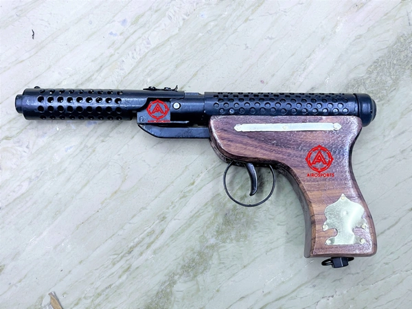 bullet mark 2 toy air pistol wood ( 1 year warranty ) 200 pellet free  - 11 inch
