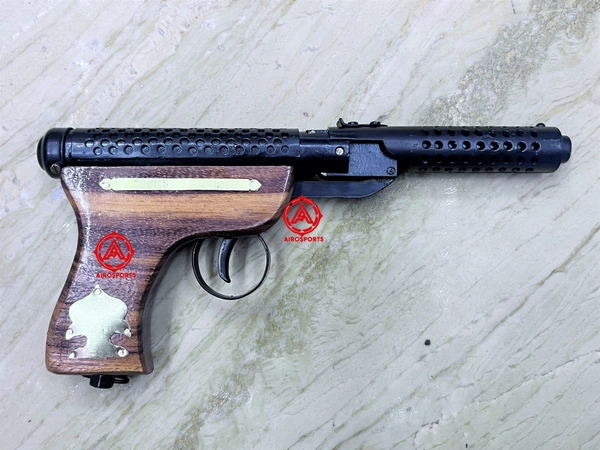 bullet mark 2 toy air pistol wood ( 1 year warranty ) 200 pellet free  - 11 inch