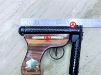 bullet mark 2 toy air pistol wood ( 1 year warranty ) 200 pellet free  - 11 inch