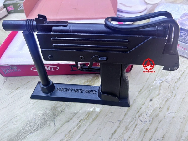 new tiger smg air pistol ( 1 year warranty ) 100 pellet free  - 10inch, BLACK