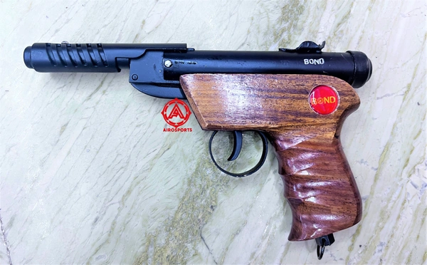bond series 1 air pistol wooden 1 year warranty 100 pellets free  - 6inch
