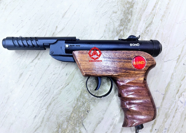 bond series 1 air pistol wooden 1 year warranty 100 pellets free  - 6inch